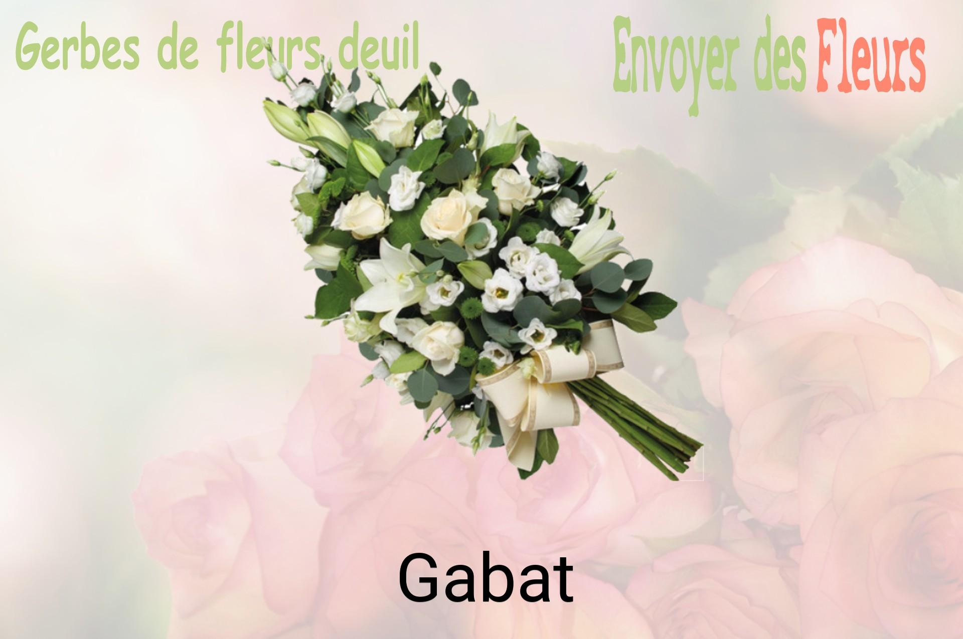 Gerbe de fleurs de deuil livrée à Gabat